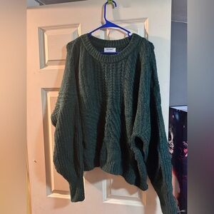 Old Navy Dark Green Cable Knit Sweater